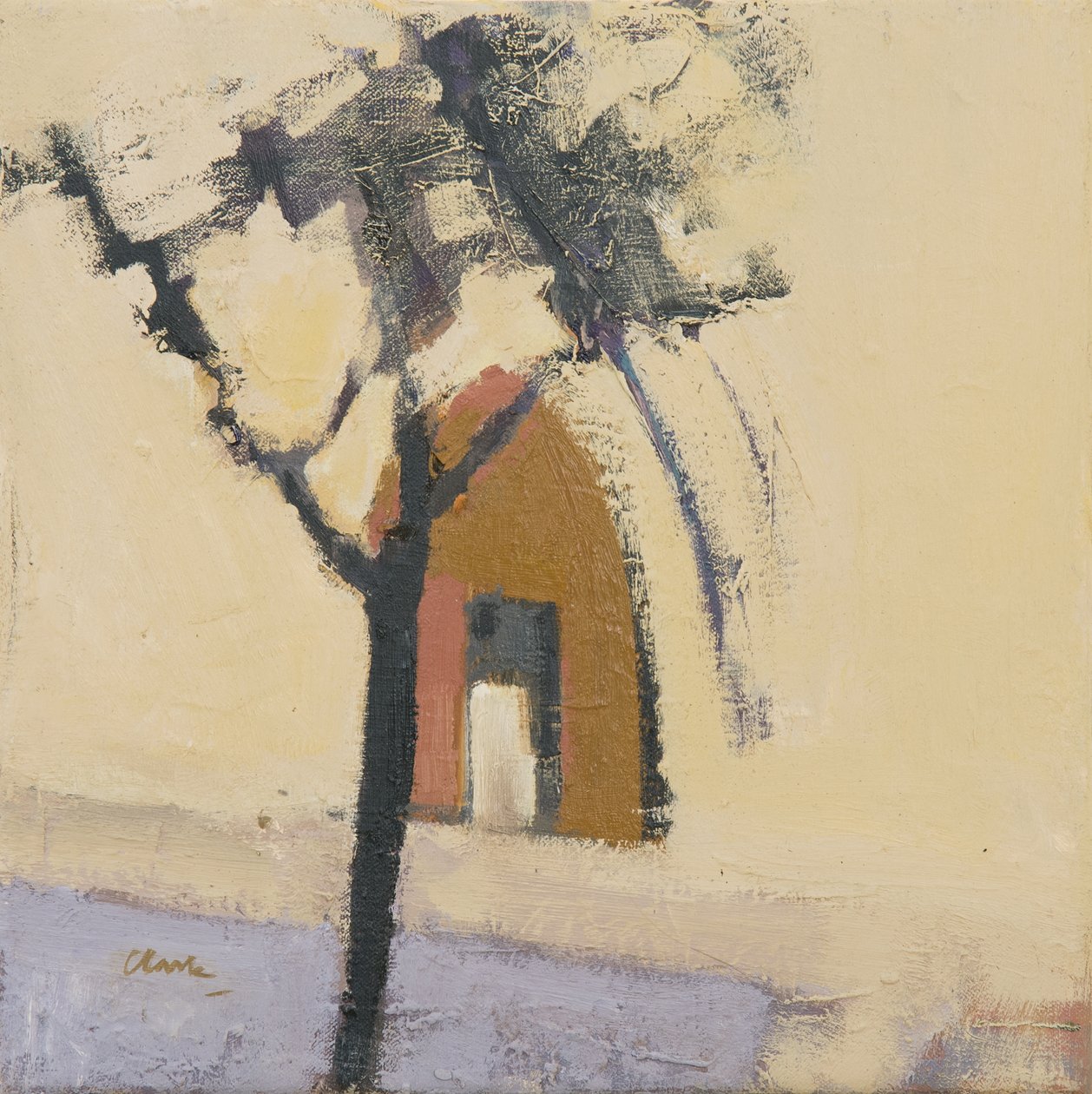 Église de Puymirol, 2017 (huile sur lin) - Michael G. Clark