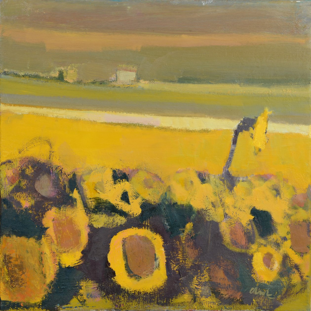 Tournesols près de Puymirol, 2017 (huile sur lin) - Michael G. Clark