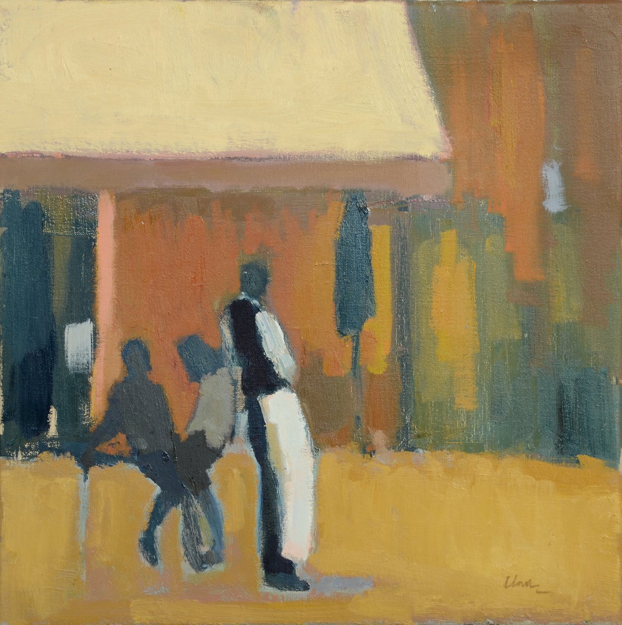 Serveur, Paris, 2016 (huile sur lin) - Michael G. Clark