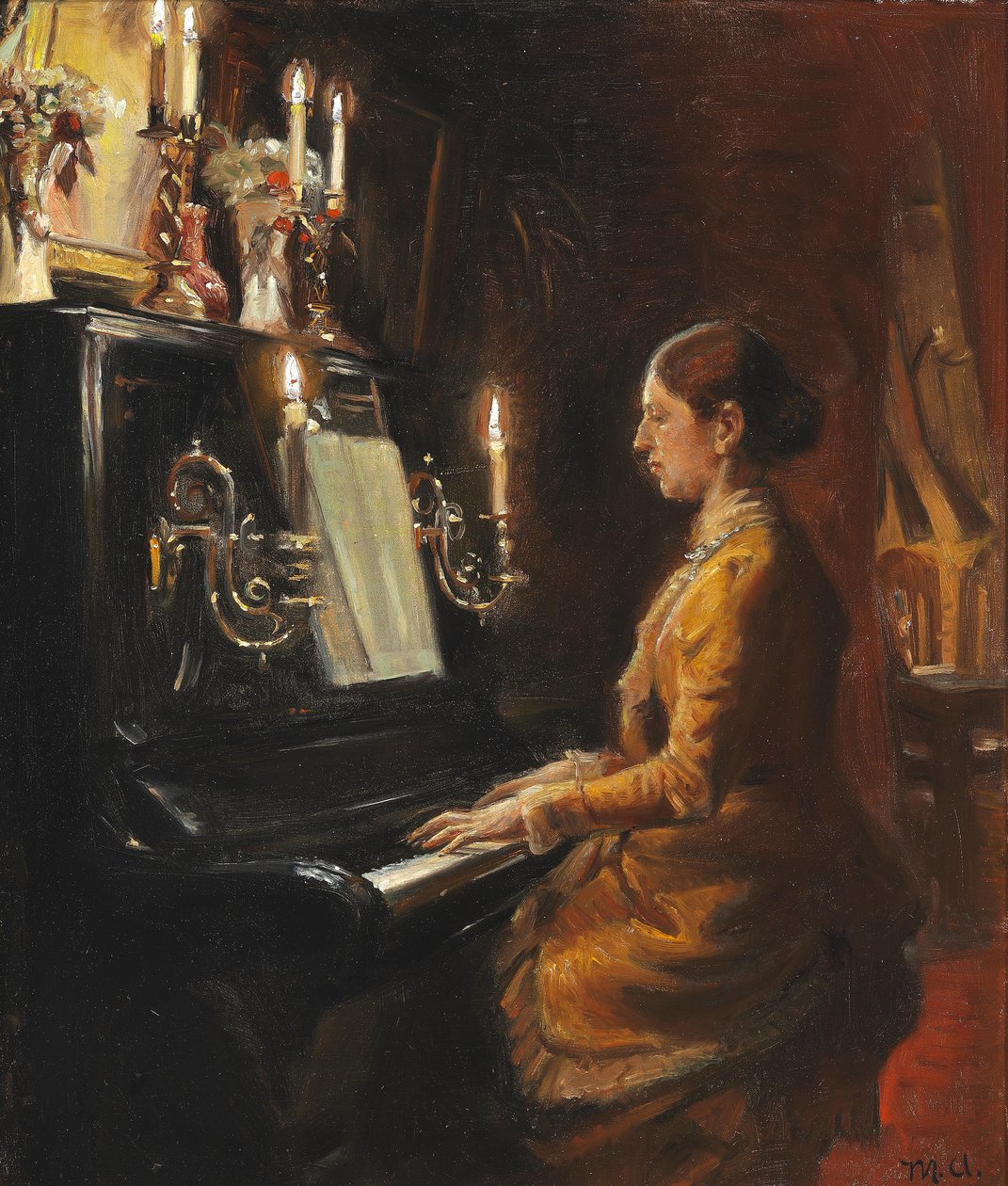 Anna au piano. - Michael Peter Ancher