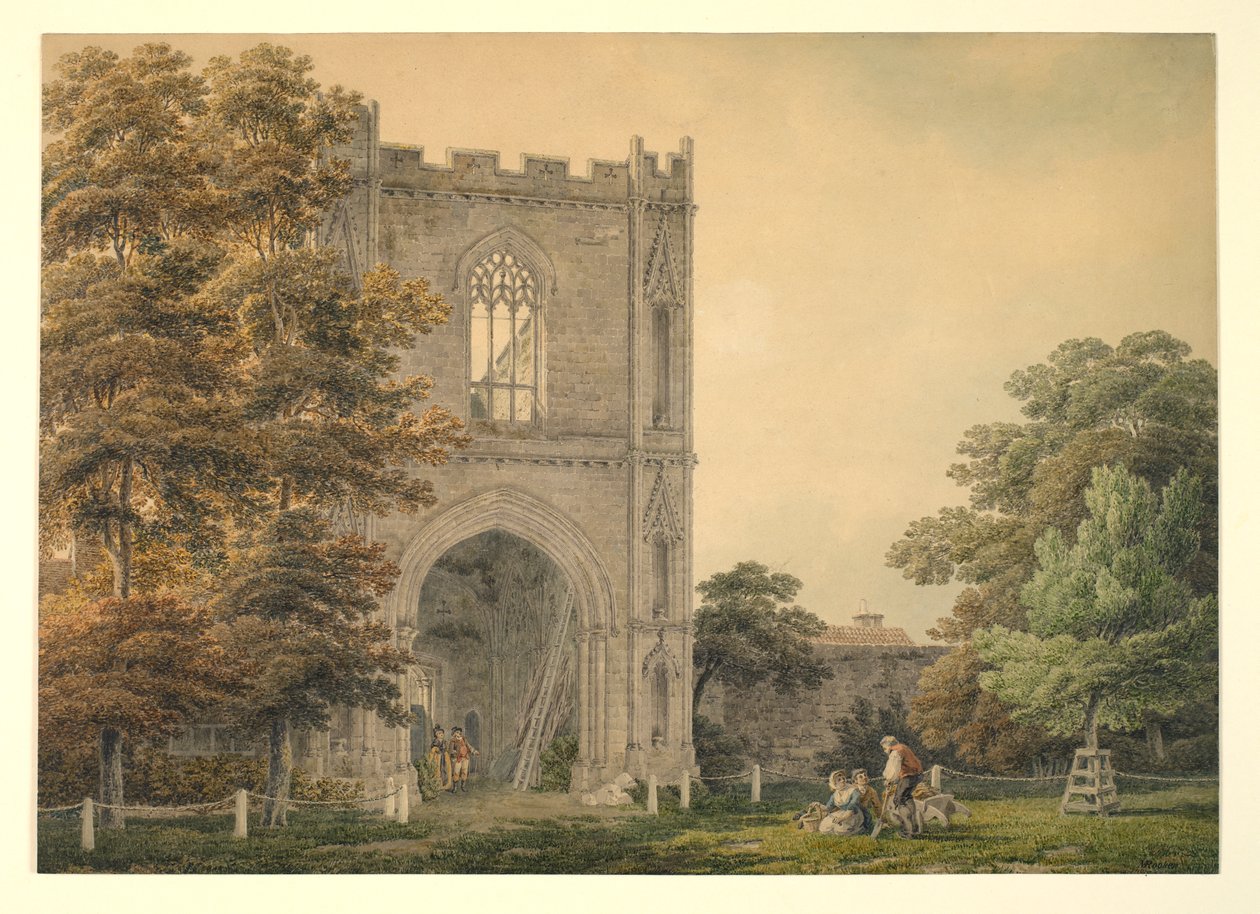 Porte en ruine à l