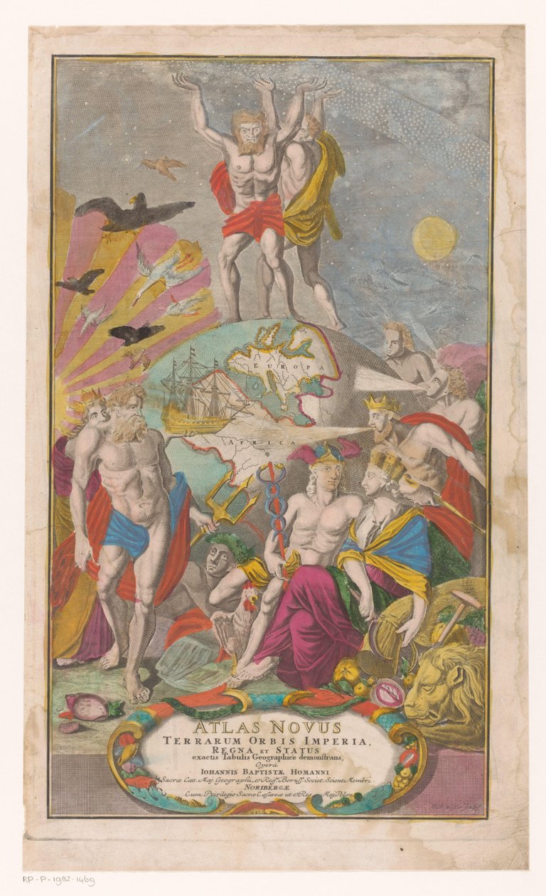 Atlas et Hercule portant la voûte céleste - Michael Rössler