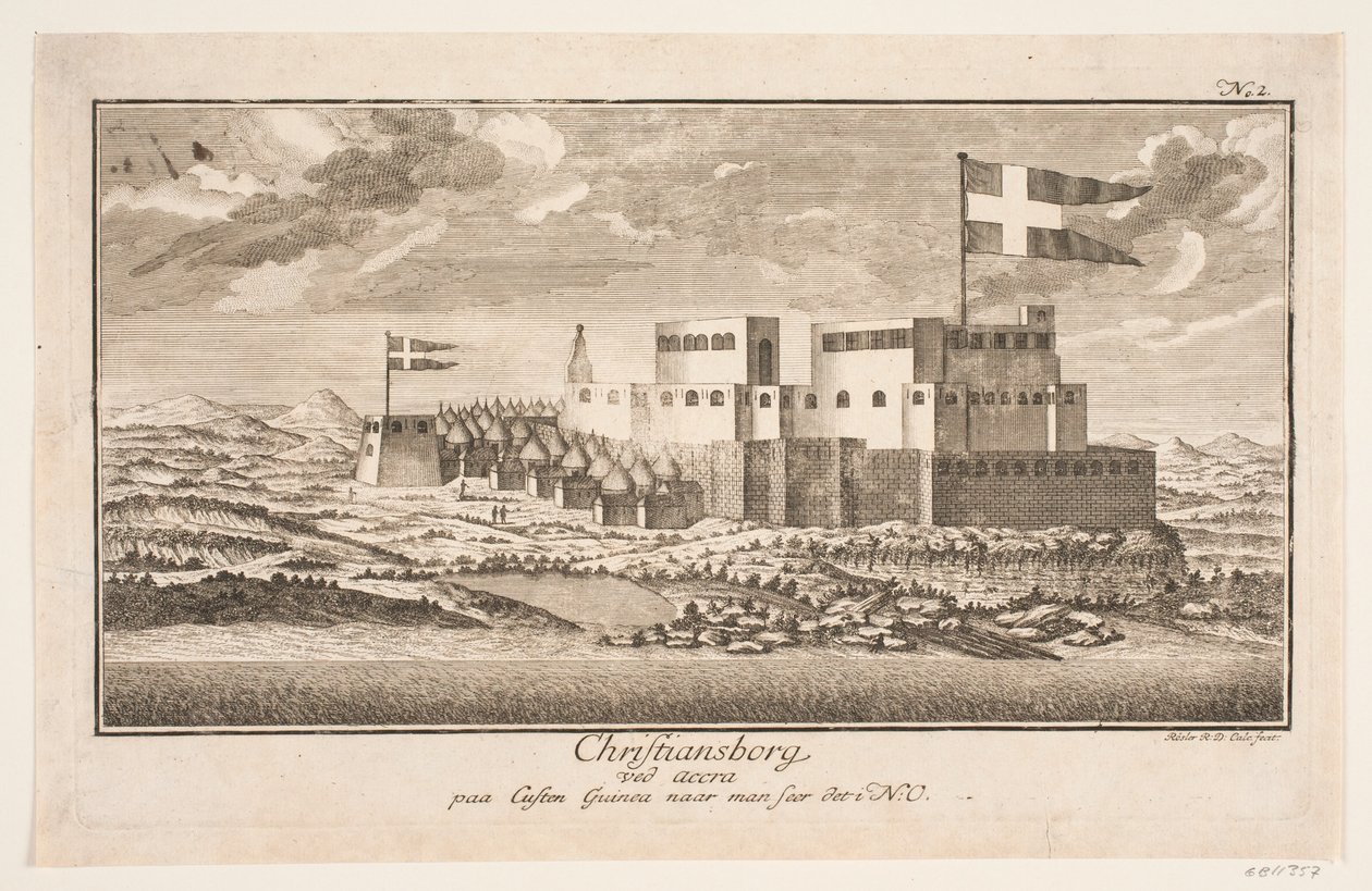 Christiansborg sur la côte de Guinée, vue du nord-est - Michael Rössler