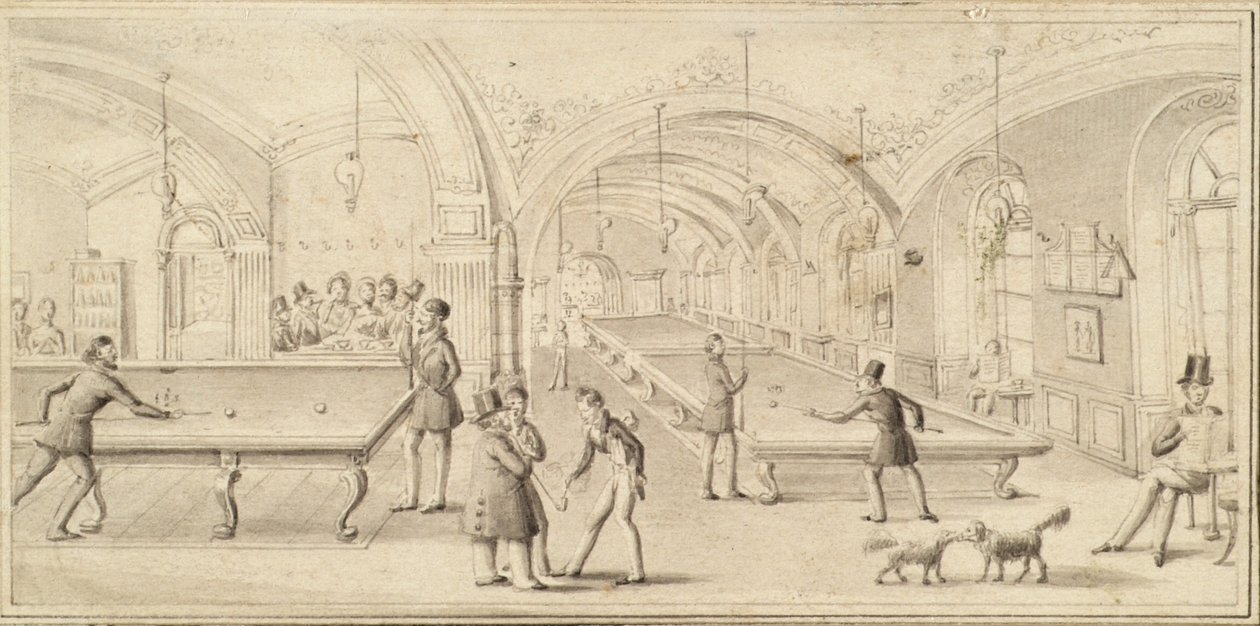 La salle de billard du "Café Viennois" au coin du Neuer Markt et de la Plankengasse à Vienne - Michael Stohl