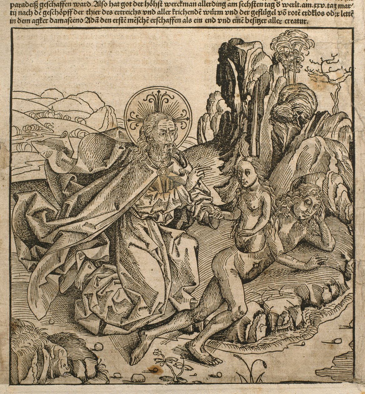 Dieu le Père créant Ève à partir de la côte d