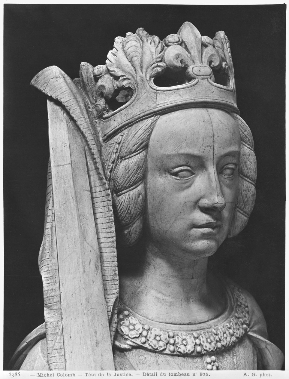 Nantes, Cathédrale Saint-Pierre et Saint-Paul, Tombeau de François II, Duc de Bretagne et Marguerite de Foix, tête de Justice, 1502-07 - Michel Colombe