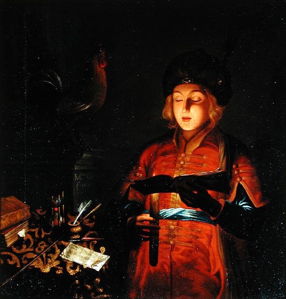 Un jeune chanteur (Jeune homme avec une bougie) 1681 - Michel Gobin