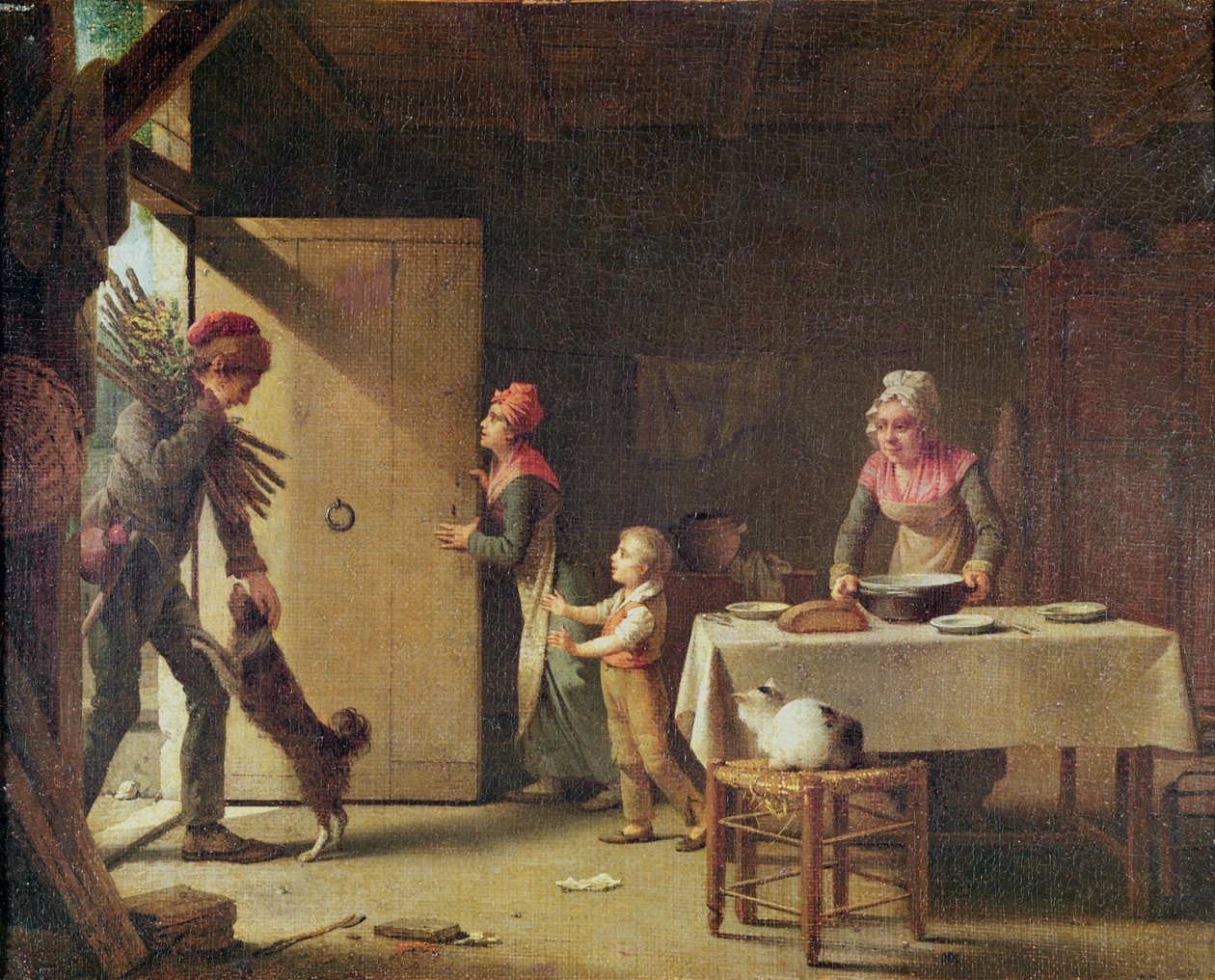 La famille rustique, 1815 - Michel Martin Drolling