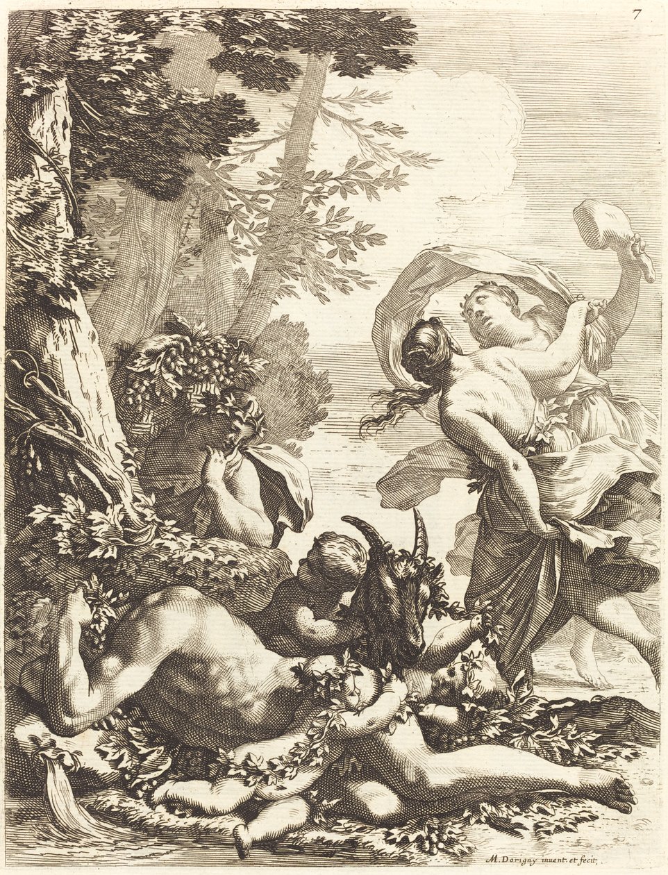 Bacchanale avec Bacchus endormi - Michel Dorigny