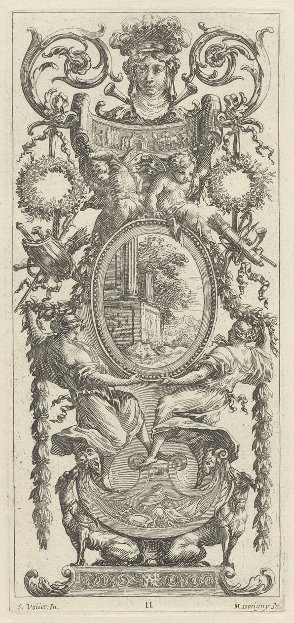 Panneau Ornemental Surmonté d