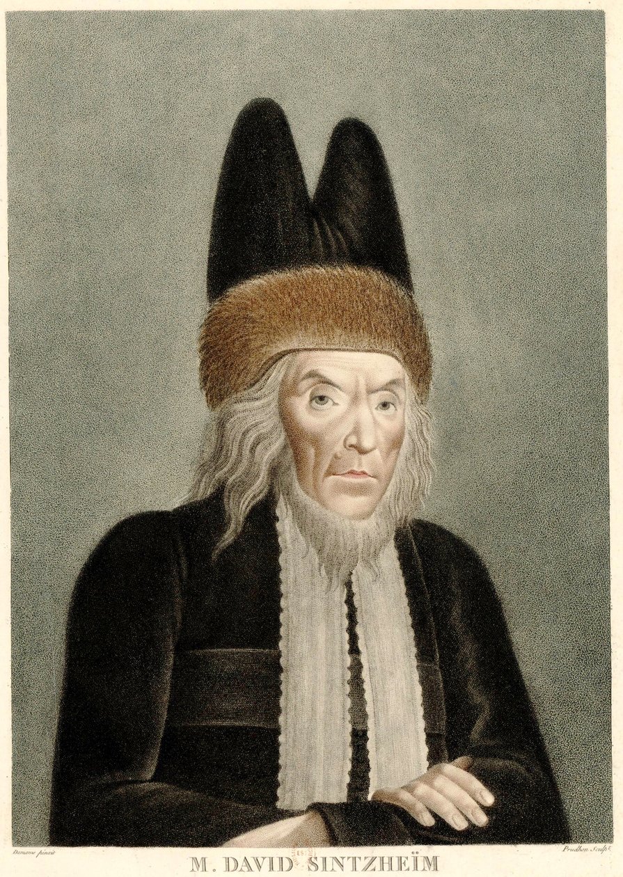 Portrait de David Sintzheim 1745-1812, 1800s - Michel François Damame Demartrais