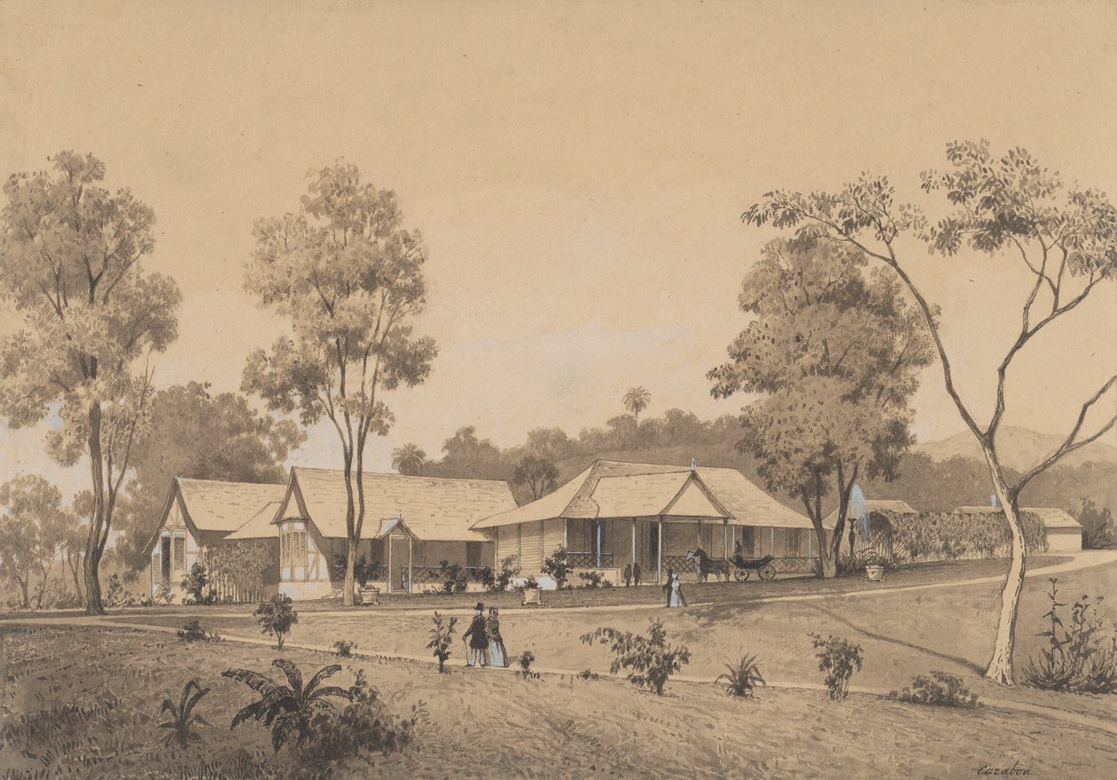 Le Cottage, Résidence du Gouverneur - Michel Jean Cazabon