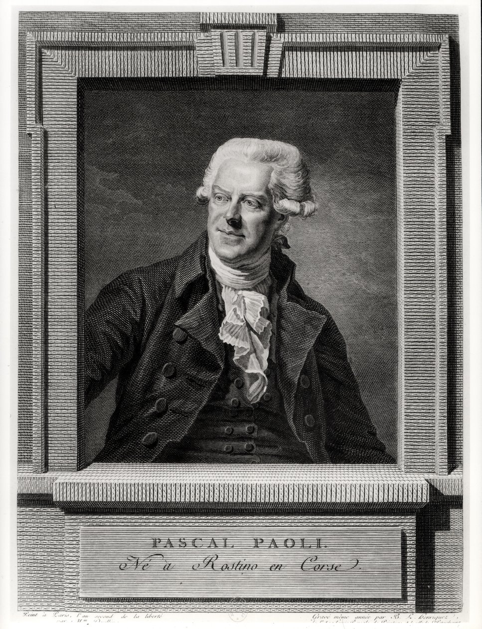 Portrait de Pascal Paoli, gravé par Benoit Louis Henriquez (1732-1806) 1793 - Michel Martin Drolling