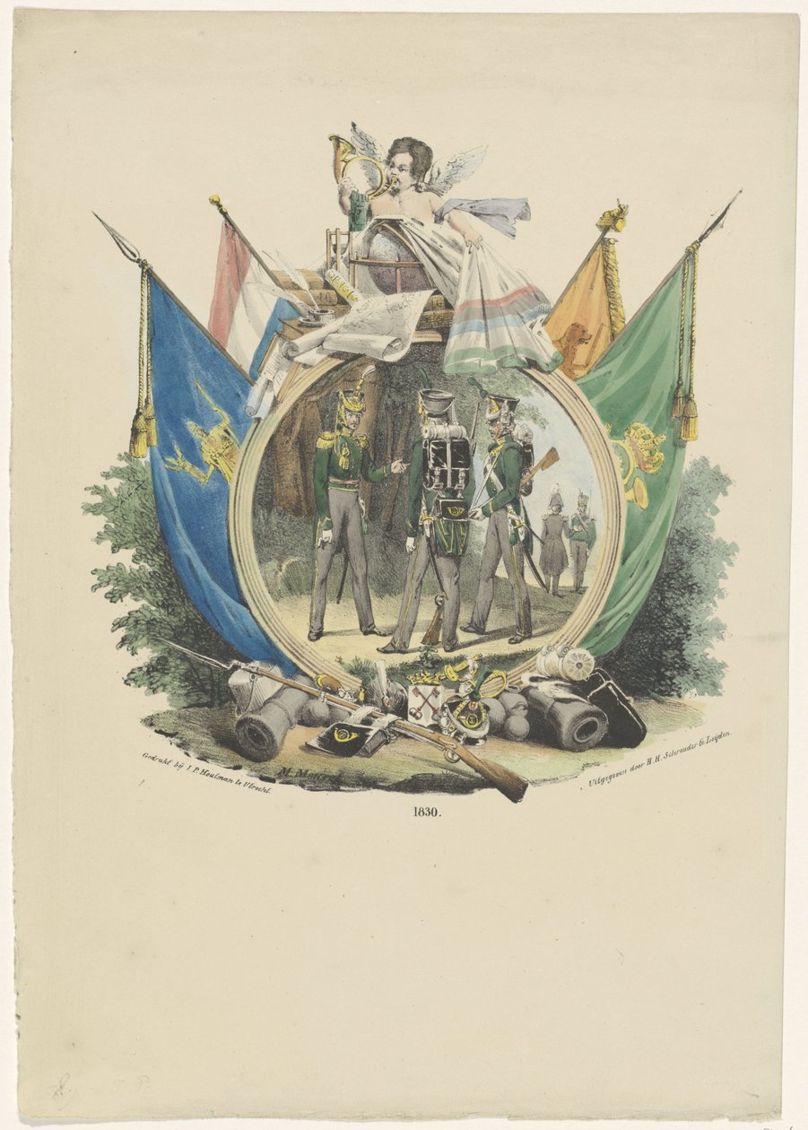 Médaillon avec les Chasseurs Volontaires de l