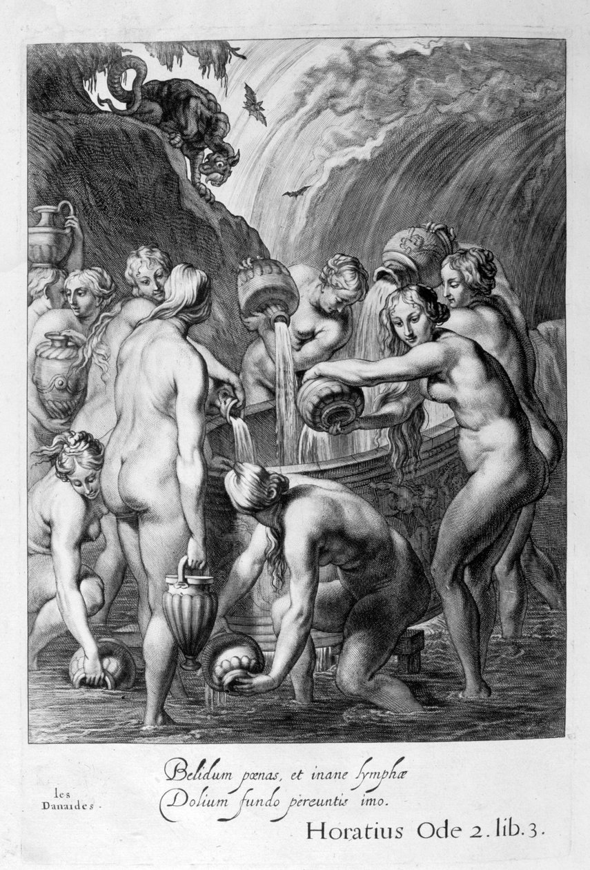 Les Danaïdes condamnées à remplir des vases percés d