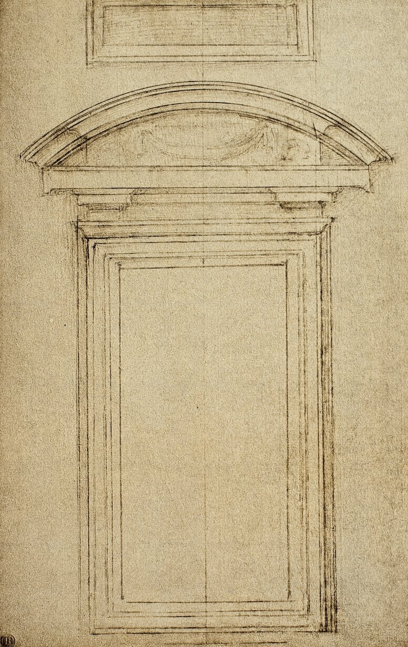 Étude architecturale pour une fenêtre - Michelangelo Buonarroti
