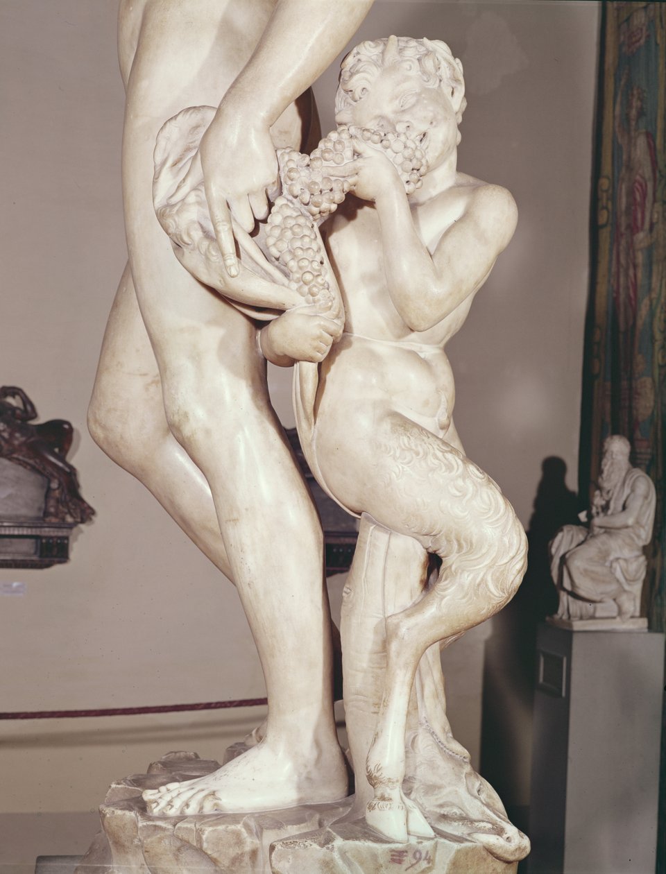 Bacchus avec un jeune faune (détail) - Michelangelo Buonarroti