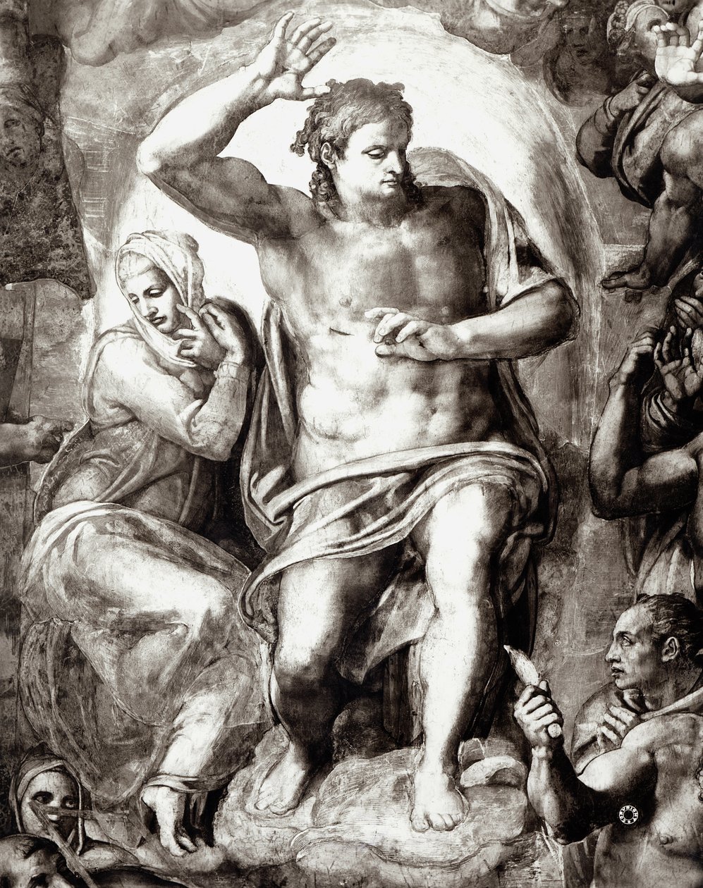 Christ, détail du Jugement dernier, 1538-41 - Michelangelo Buonarroti