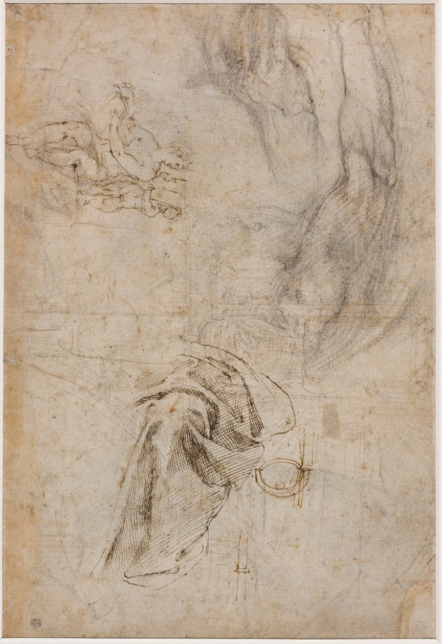 Projet pour la décoration du plafond de la chapelle Sixtine, c.1508 - Michelangelo Buonarroti