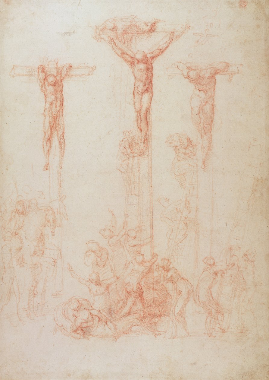 Étude de trois croix - Michelangelo Buonarroti
