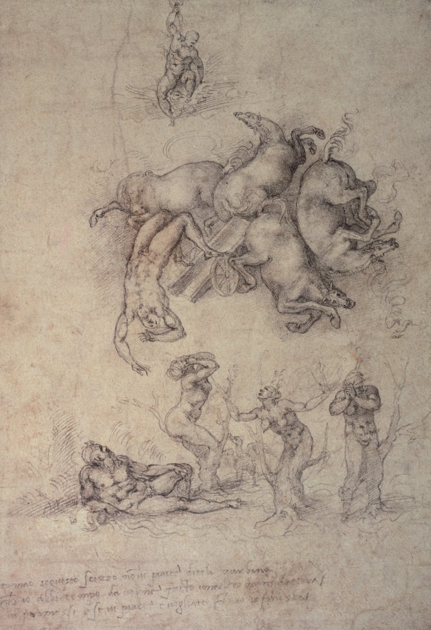 La Chute de Phaéton, 1533 - Michelangelo Buonarroti