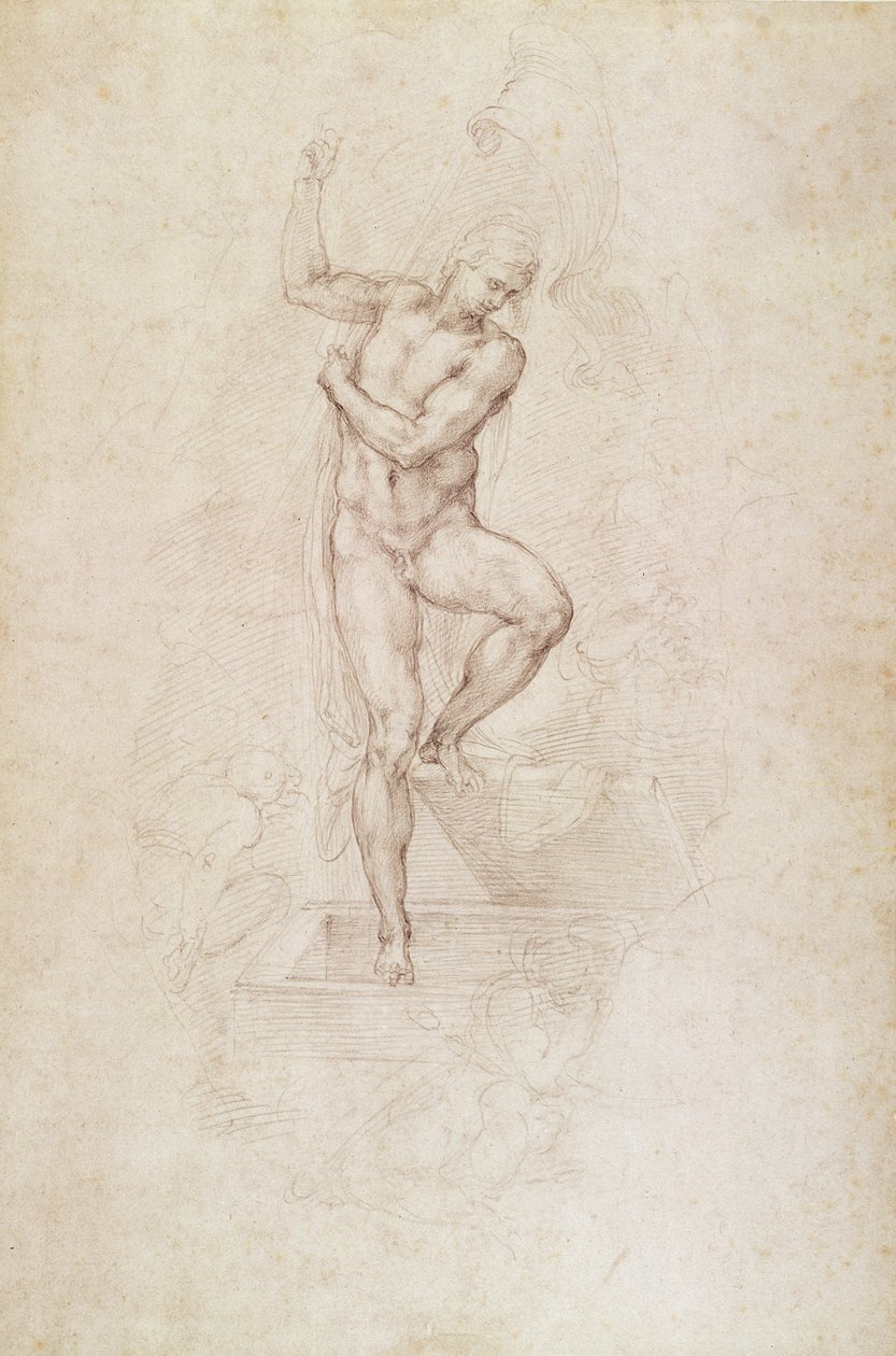 Le Christ ressuscité, étude pour la fresque du Jugement dernier dans la chapelle Sixtine, Vatican - Michelangelo Buonarroti