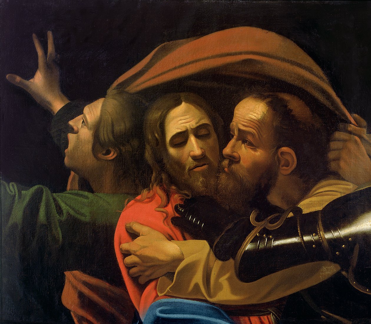 La Prise du Christ (détail) - Michelangelo Merisi Caravaggio