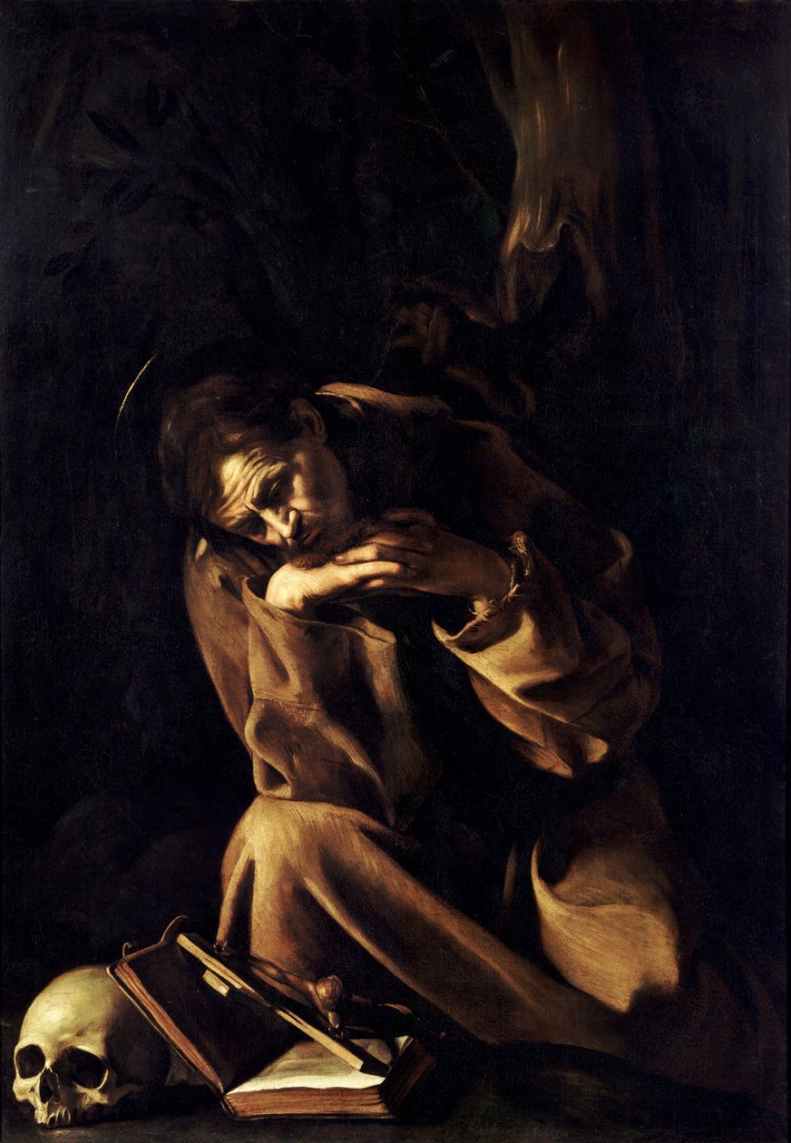 Saint François en méditation - Michelangelo Merisi Caravaggio
