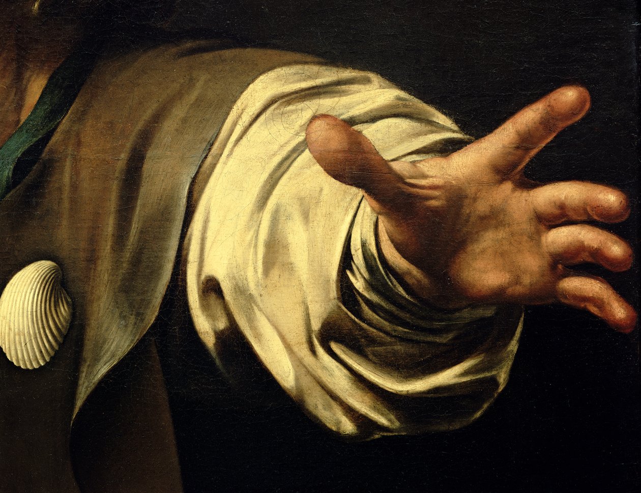 Le Souper à Emmaüs, 1601 (détail) - Michelangelo Merisi Caravaggio