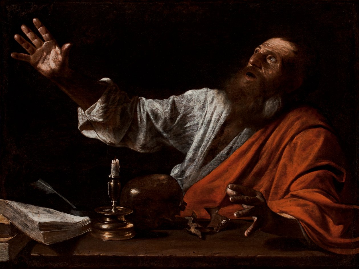 La Vision de Saint Jérôme, première moitié du XVIIe siècle - Michelangelo (follower of) Caravaggio