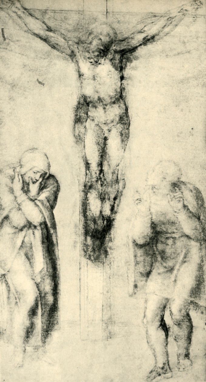 Le Christ en croix entre la Vierge et Saint Jean, vers 1560-1564, 1943 - Michelangelo Buonarroti