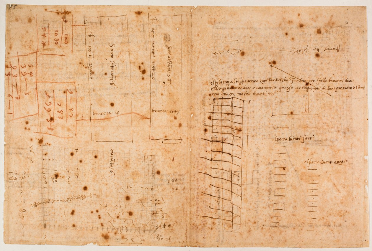 Comptes de travaux de maçonnerie - Michelangelo Buonarroti