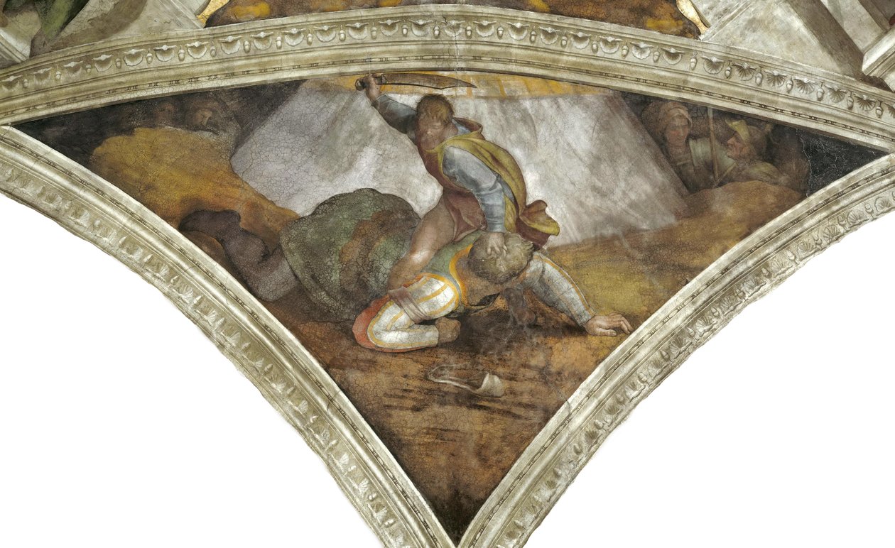 David et Goliath (plafond de la chapelle Sixtine au Vatican) - Michelangelo Buonarroti