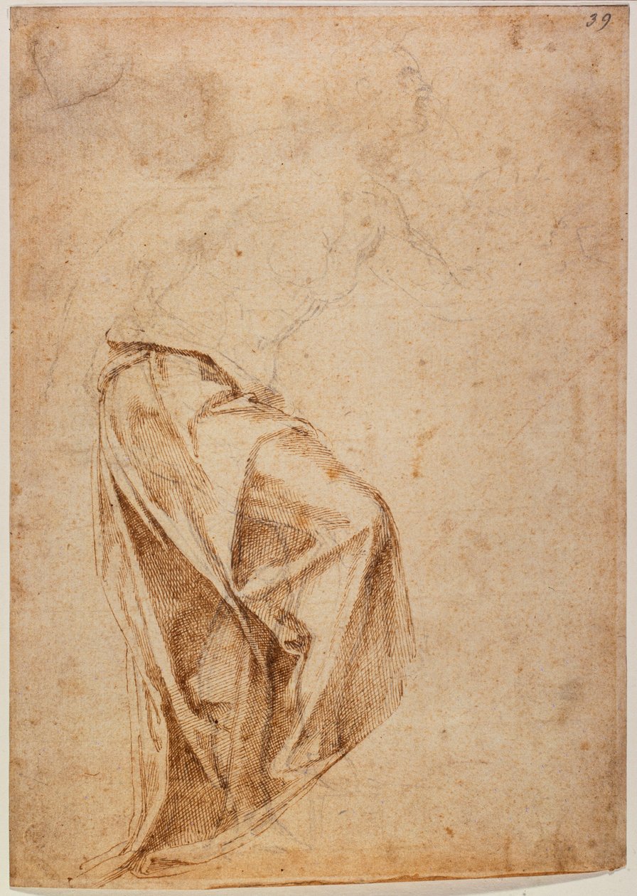 Figure drapée - Michelangelo Buonarroti