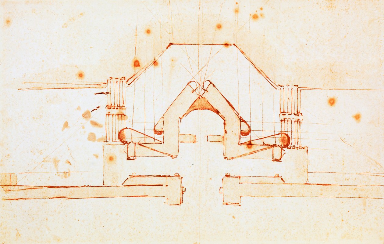 Dessin des fortifications pour Florence, design de Michel-Ange Buonarroti (1475-1564), Italie - Michelangelo Buonarroti