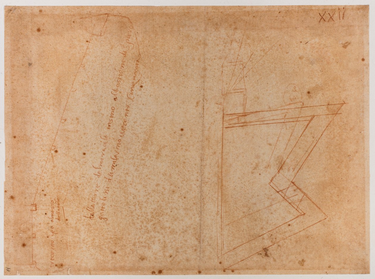 Plan des murs près de la Porte de St. Pier Gattolini - Michelangelo Buonarroti
