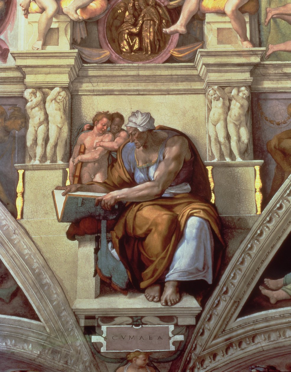 Plafond de la chapelle Sixtine : Sibylle de Cumes - Michelangelo Buonarroti