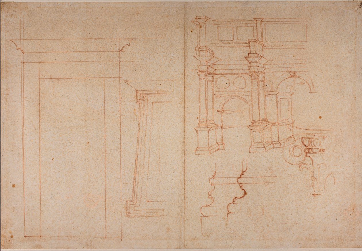 Études de monuments romains - Michelangelo Buonarroti