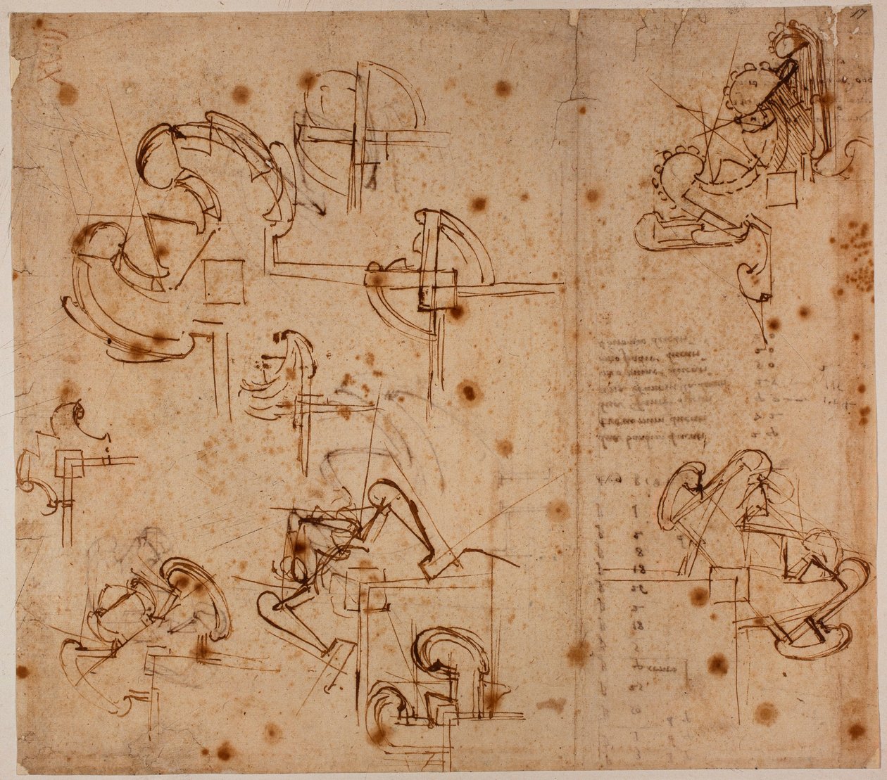 Études de fortifications pour une porte - Michelangelo Buonarroti