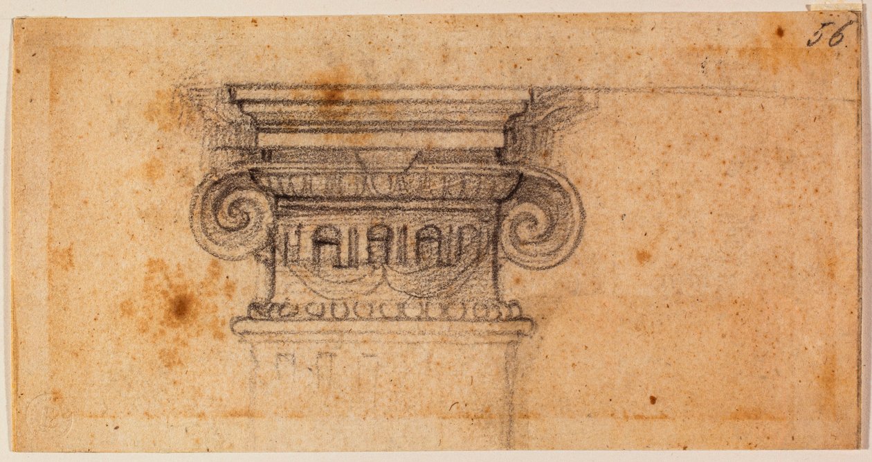 Étude pour une figure assise - Michelangelo Buonarroti