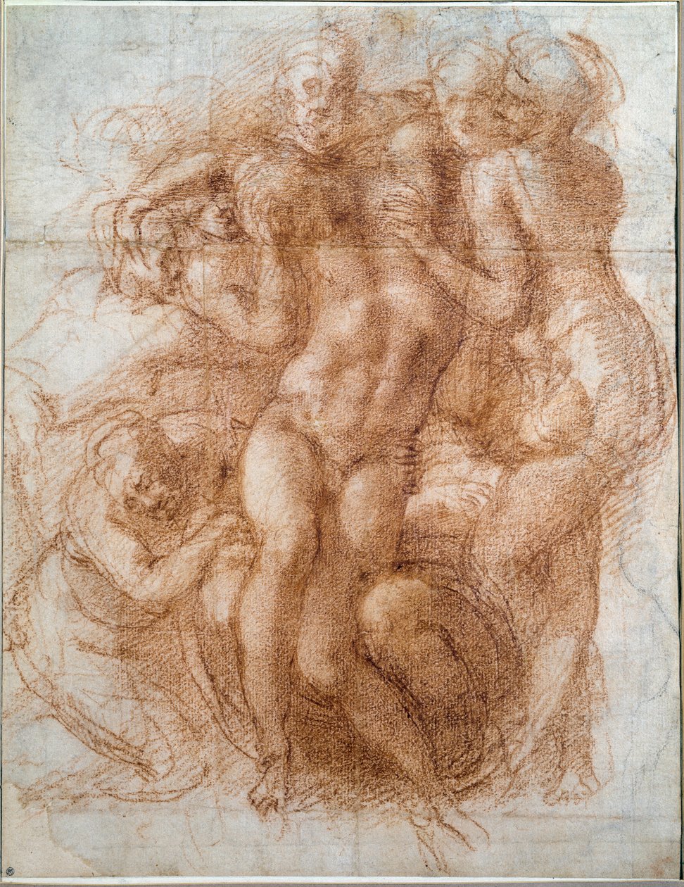 Étude pour la Pietà Déposition du Christ - Michelangelo Buonarroti