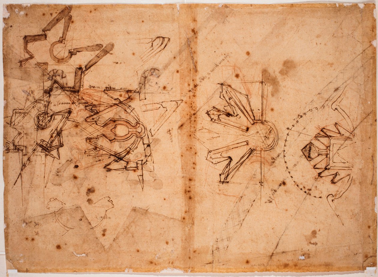 Étude pour le bastion de la Porte au Pré des Saints - Michelangelo Buonarroti