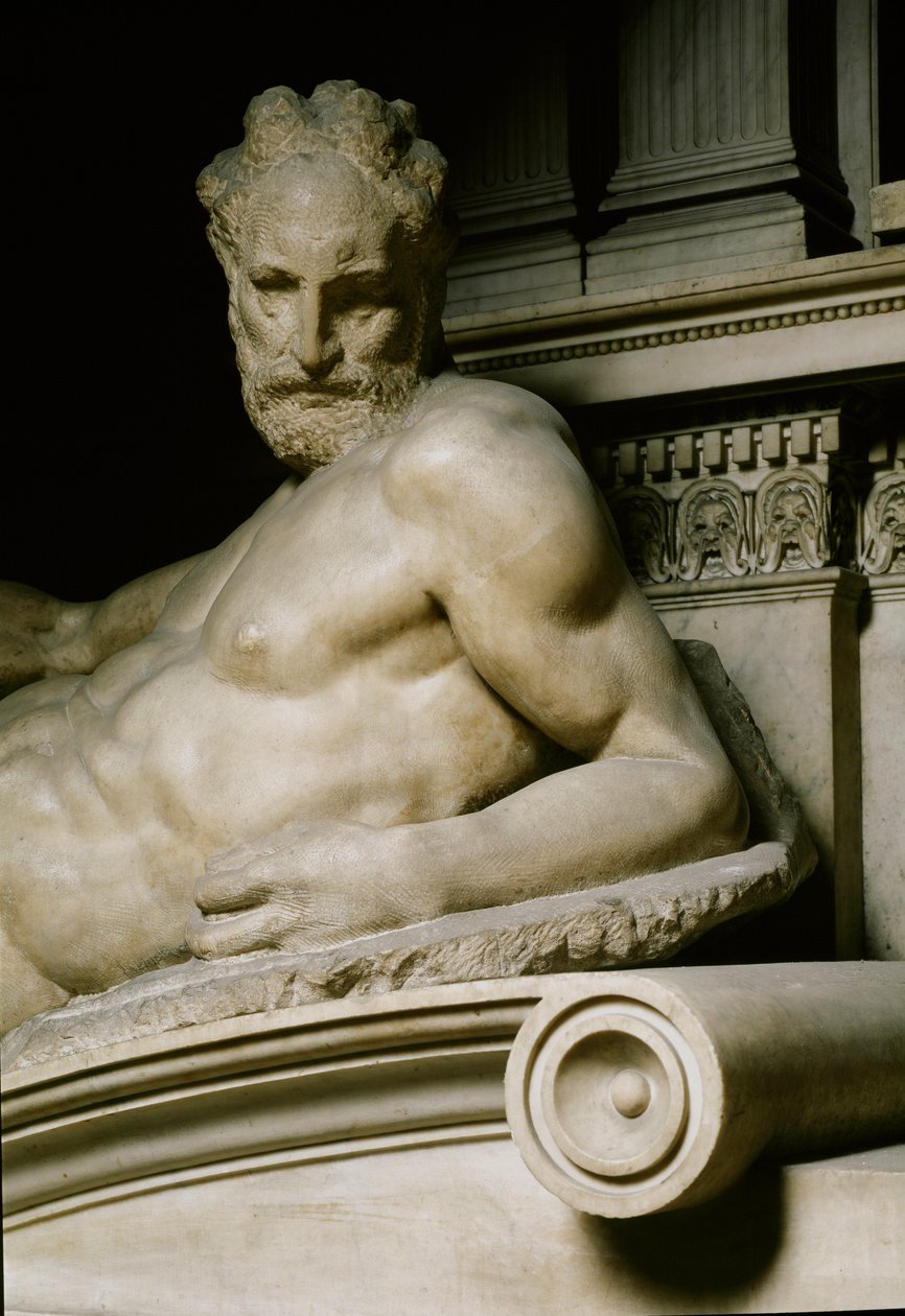 Allégorie du Crépuscule. Tombeau de Laurent II de Médicis. Sculpture en marbre 1531 - Michelangelo Buonarroti
