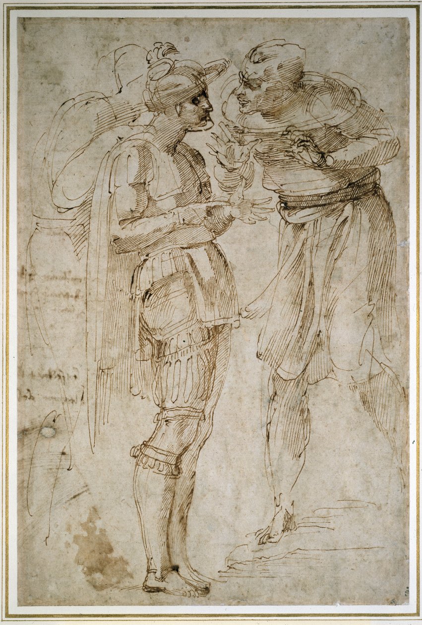 Trois hommes en conversation - Michelangelo Buonarroti