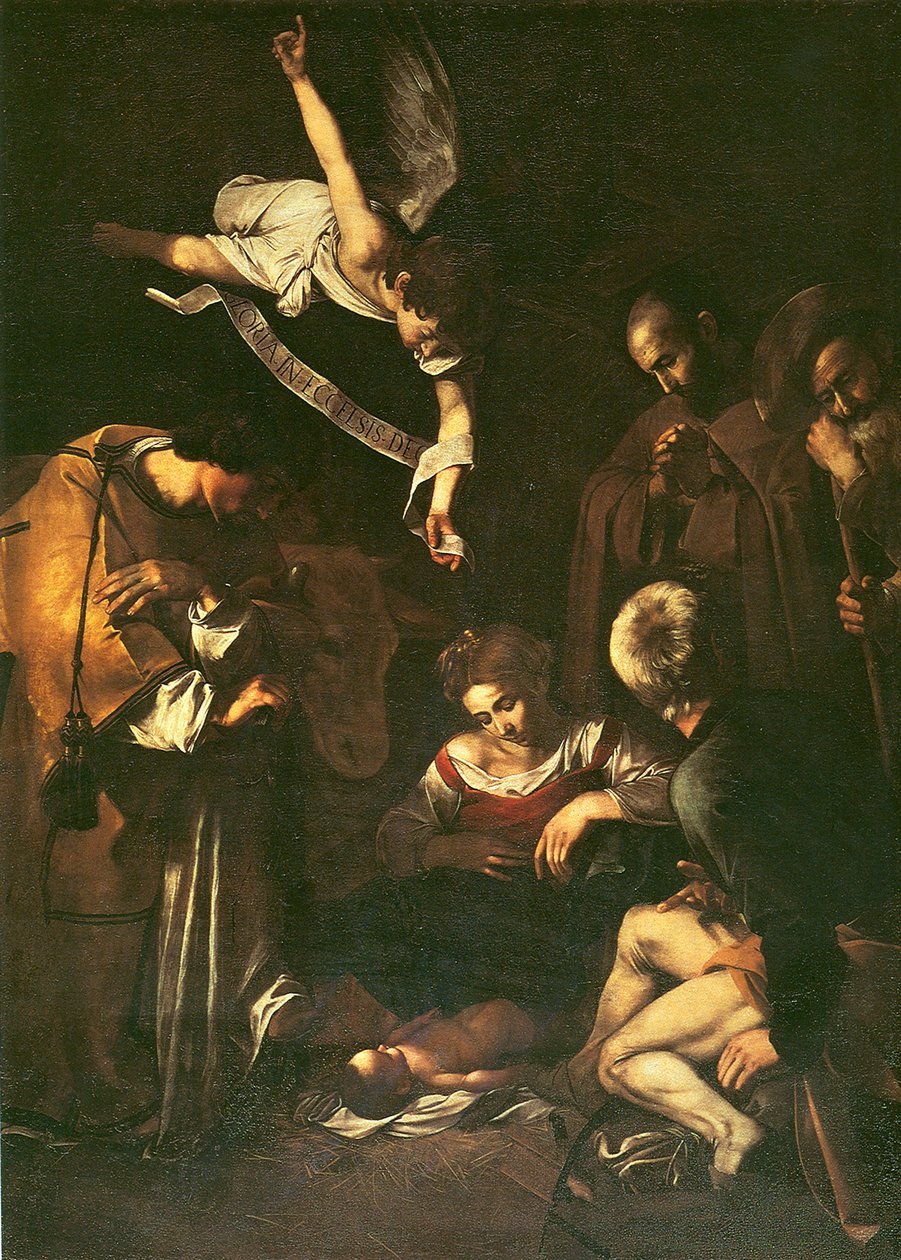 Nativité avec Saint François et Saint Laurent - Michelangelo Merisi Caravaggio