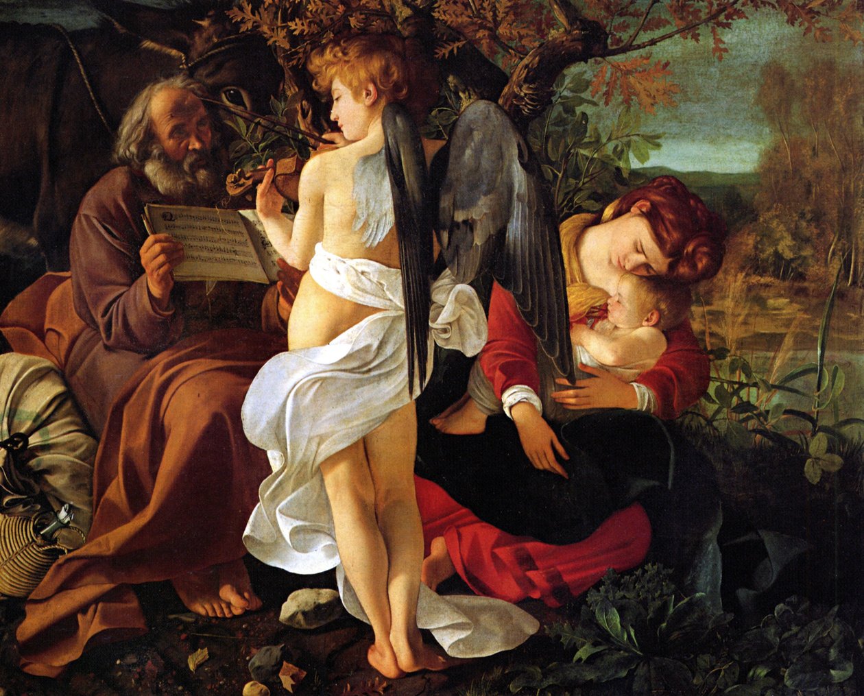 Repos pendant la fuite en Égypte, vers 1597 - Michelangelo Merisi Caravaggio