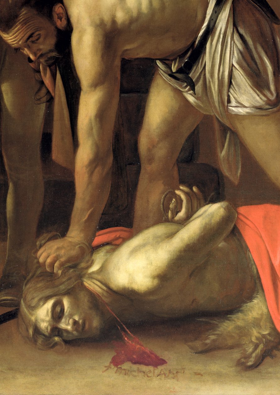 La Décapitation de Saint Jean-Baptiste (détail) - Michelangelo Merisi Caravaggio