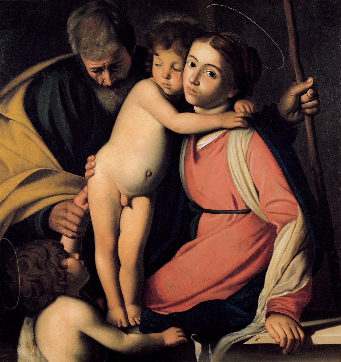 La Sainte Famille avec Jean-Baptiste enfant, début XVIIe siècle - Michelangelo Merisi Caravaggio