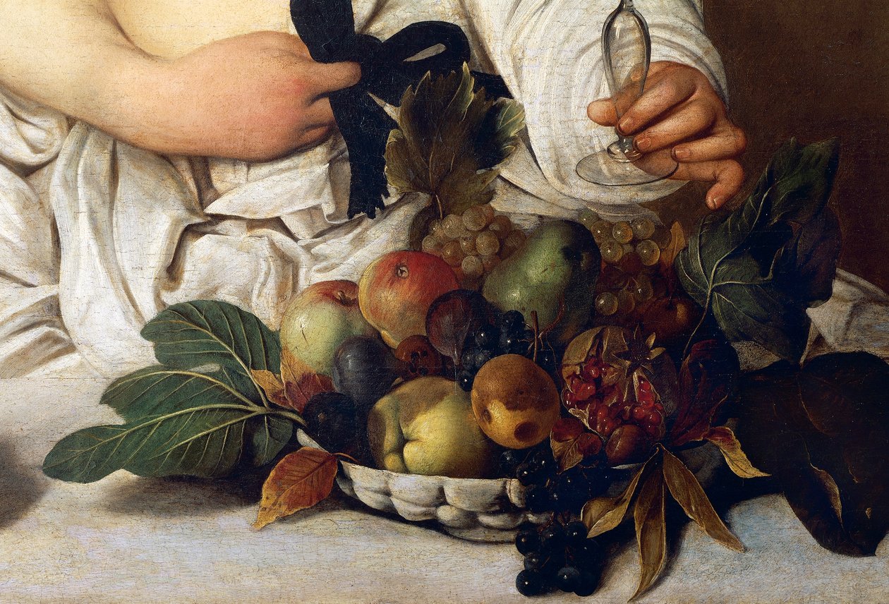 Bacchus, détail avec bol de fruits, vers 1589 - Michelangelo Merisi da Caravaggio