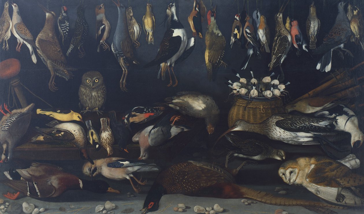 Nature morte avec des oiseaux, par le Maître de la nature morte de Hartford - Michelangelo Merisi da Caravaggio